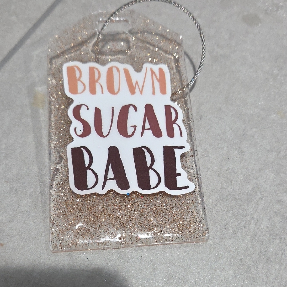 ✨️🧳Brown Sugar Babe Glitter Luggage/Backpack Tag